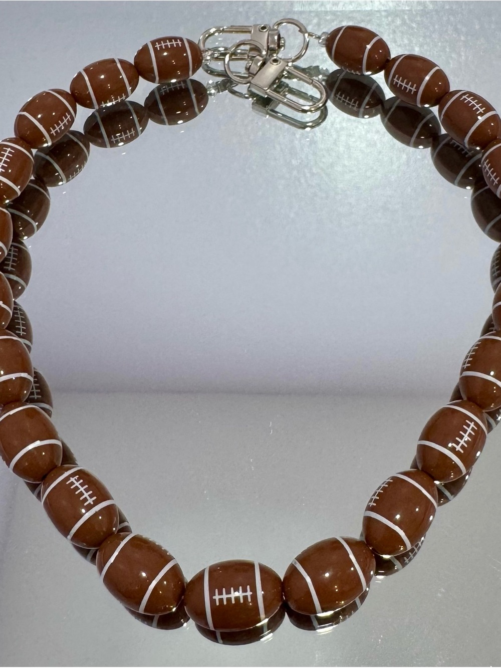 New Brown Football Bead Bag Chain 18 inches